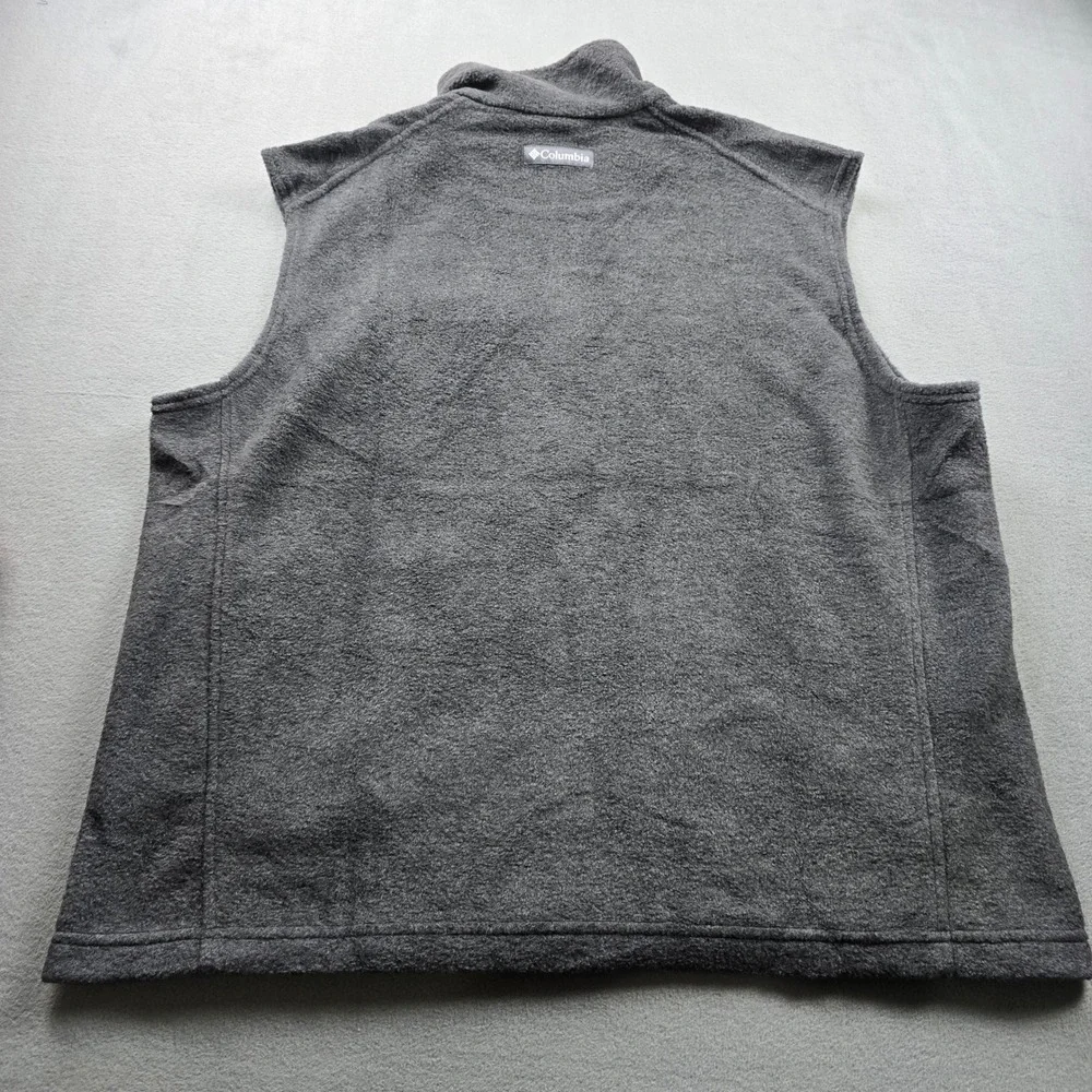 Columbia Steens Mountain Fleece‎ Vest Mens XL Charcoal Gray HUBER full zip